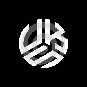 UKS letter logo design on black background. UKS creative initials letter logo concept. UKS letter design