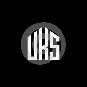 UKS letter logo design on BLACK background. UKS creative initials letter logo concept. UKS letter design