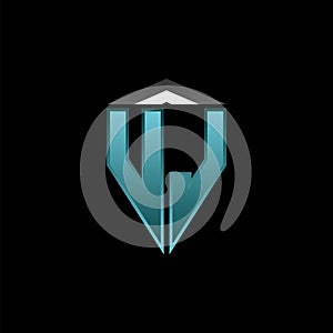 UL Logo Shield Blue Light Style Design