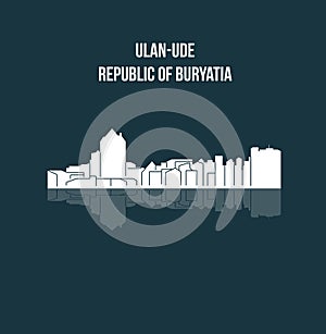 Ulan Ude, Russia city silhouette