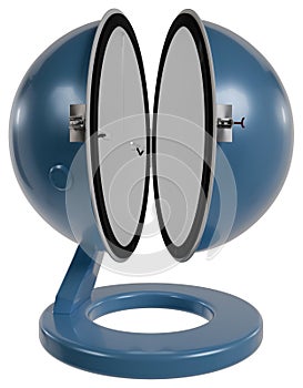 Ulbricht sphere for luminous flux measurement front view Esfera de Ulbricht para la mediciÃÂ³n del flujo luminoso vista frontal photo
