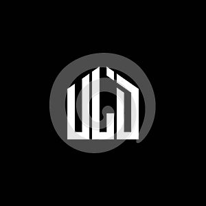 ULD letter logo design on BLACK background. ULD creative initials letter logo concept. ULD letter design.ULD letter logo design on