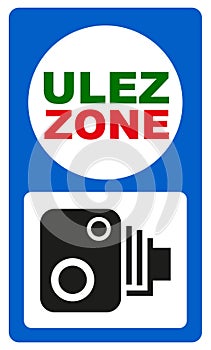 ULEZ Sign - The Ultra Low Emission Zone (ULEZ) is an environmental initiative implemented in certain cities photo