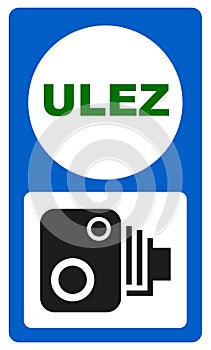 ULEZ Sign - The Ultra Low Emission Zone (ULEZ) is an environmental initiative implemented in certain cities photo