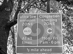 ULEZ (Ultra low emission zone) and C (Congestion charging zone photo