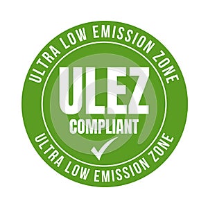 ULEZ ultra low emission zone compliant sign in United Kingdom