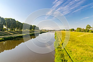 The Ulgi Canal - the flow canal of the Odra River, located in Opole