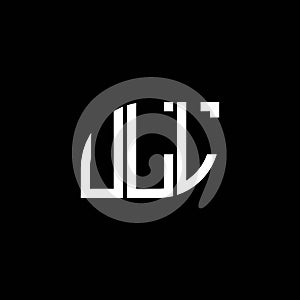 ULL letter logo design on black background. ULL creative initials letter logo concept. ULL letter design