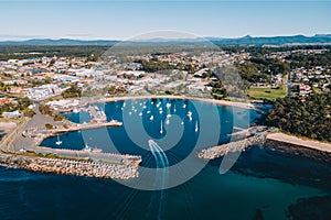 Ulladulla Harbour during the day.