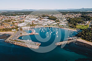 Ulladulla Harbour during the day.