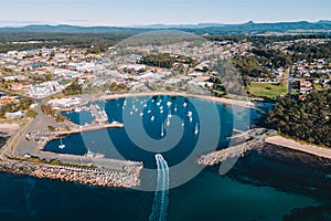 Ulladulla Harbour during the day.