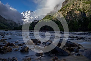 Ullutau glacier and Adyrsu river