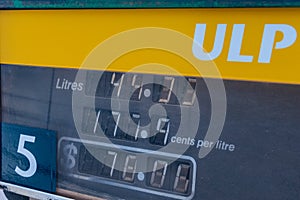 ULP unleaded petrol high prices in Australian bush close to Tom Price