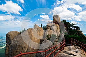 Ulsan Bawi Peak. From Seoraksan National Park.