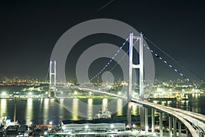 Ulsan Bridge and Factory Night View in Korea