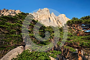 Ulsanbawi rock in Seoraksan National Park, South Korea