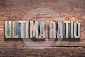 Ultima ratio wood photo