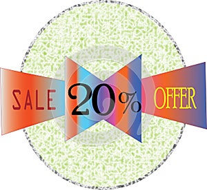 Ultimate 20% sale and offer round shape collour full model button icon images