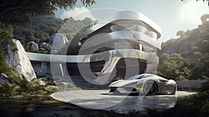 Ultimate Bionic Living: Luxury Home & Supercar Duo