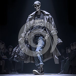 The Ultimate Fashion Statement: Skeleton Catwalk Model