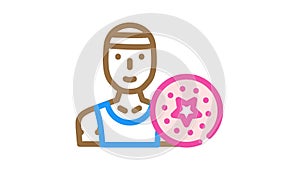 ultimate flying disc beach sport color icon animation