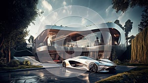 Ultimate luxury: Bionic house & sleek supercar