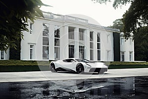 Ultimate luxury: Massive house, sleek supercar