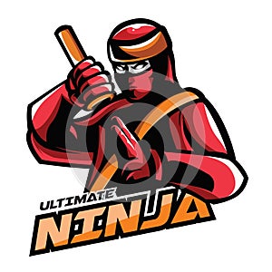 Ultimate Ninja Esport Logo Gaming Design