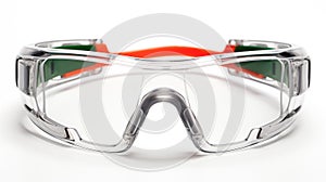 The Ultimate Protection Gear, Isolated Safety Glasses on White Background, Generative AI