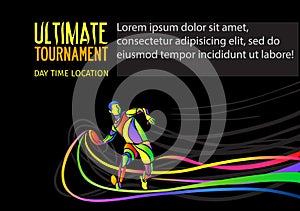 Ultimate sport invitation poster or flyer background with empty space, banner template