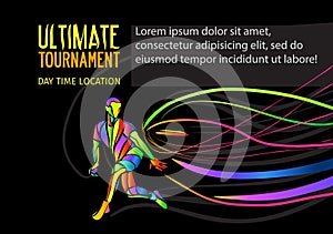 Ultimate sport invitation poster or flyer background with empty space, banner template