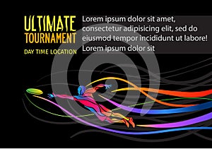 Ultimate sport invitation poster or flyer background with empty space, banner template