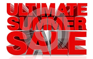 ULTIMATE SUMMER SALE word on white background 3d rendering