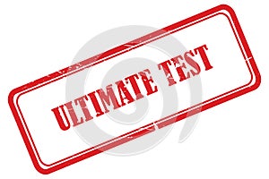 ultimate test stamp on white