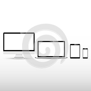 Ultimate web design electronic devices vector EPS10