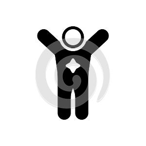 Black solid icon for Ultimately, finally and end