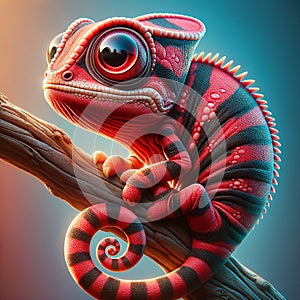 Ultra Cute Baby Chameleon Portrait