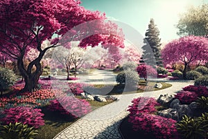 Ultra-Detail Beautiful Park Spring Season, popular or the most searched in stock photos