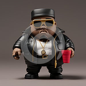 Ultra-detailed Food Image Of Notorious-b.i.g. Funko-pop Figurine