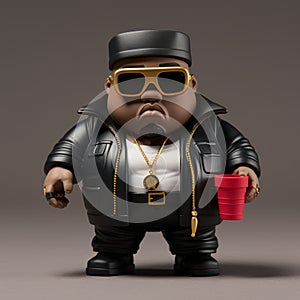 Ultra-detailed Food Image Of Notorious-b.i.g. Funko-pop Figurine photo