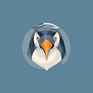 Ultra Detailed Penguin Logo With Strong Facial Expression