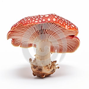 Ultra Detailed Red Mushroom With White Spots - Fawncore Troubadour Style photo