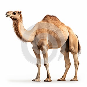 Ultra-detailed Side View Of Camel Isolated On White Background
