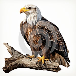 Ultra-detailed Vector Image Of Eagle On Branch