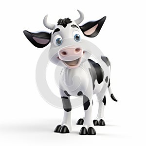 Ultra Hd 3d Cow Cartoon In Daz3d Style photo