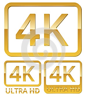 Ultra HD 4K icon photo