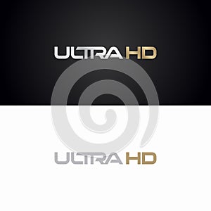 Ultra HD logo. High Definition sign logotype