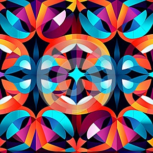 Ultra-High-Resolution Abstract Geometric Pattern with Modern Vibrant Colors and Sharp Details photo