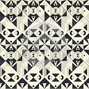 Ultra-High Resolution Geometric Minimalist Pattern - Clean, Symmetrical, Pastel, Modern Design photo