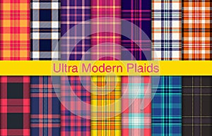 Ultra modern plaid bundles, textile design, checkered fabric pattern for shirt, dress, suit, wrapping paper print, invitation and